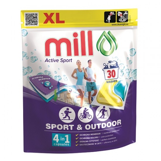 Капсули для прання 2в1 ACTIVE SPORT 30шт (6/384) (MILL PROFESSIONAL)