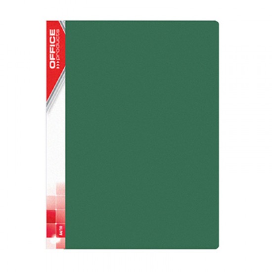Папка пластикова з 30файлами А4 зелена 21123011-02 (10) (OFFICE PRODUCTS)