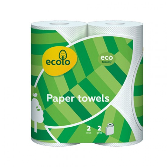 Рушник паперовий 2шт. 2 шар. м/уп. 0216 (16) (Ecolo)