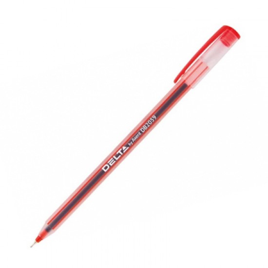Ручка кулькова 2059-06 червона масляна (50) (DELTA)