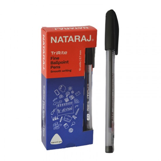 Ручка кулькова TriRite 206524239 чорна 0,7мм (10/1000) (NATARAJ)