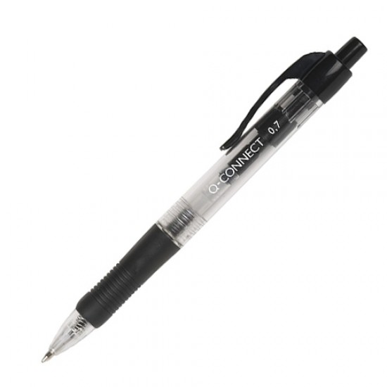 Ручка кулькова KF00267 автомат. чорна 0,7мм (10) (Q-CONNECT)