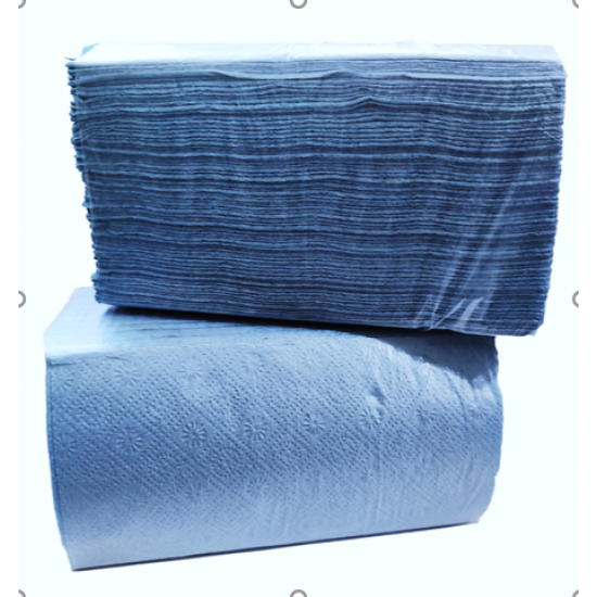 Рушник паперовий макулатурний синій VV (150л) 225*220мм (20) (MALVAR)