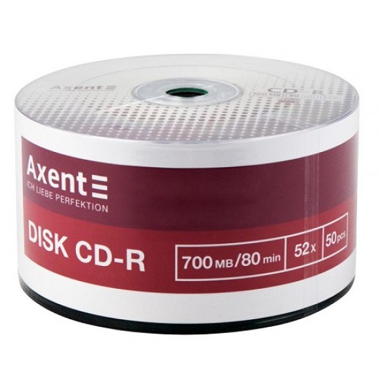 Диск 8102-A CD-R 700MB/80min 52X, bulk-50 (AXENT)
