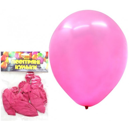 Повітряні кульки  TK-53415 12" рожеві 10шт.(500) (ТІКІ)