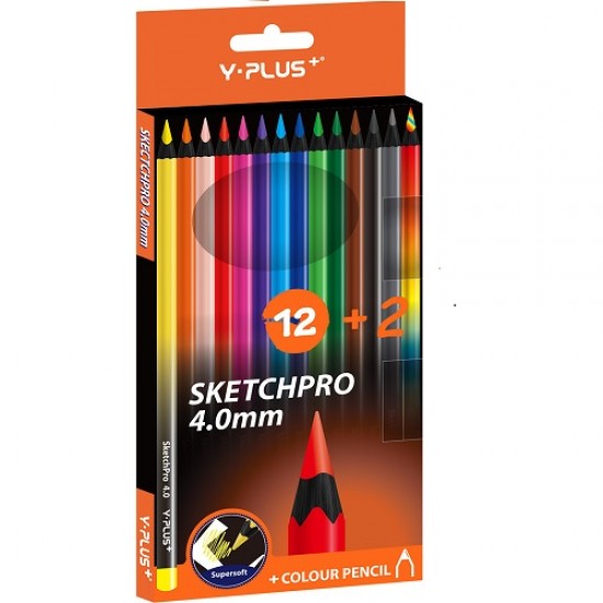 Олівці 12+2кол. PC240100 SKETCHPRO 4.0 (12/240) (Y-Plus)