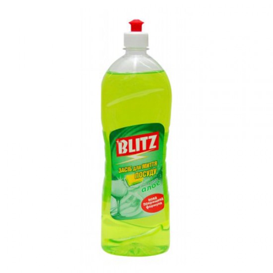 Рідина для посуду 1л пляшка "Алоє" зелена (10)(BLITZ)