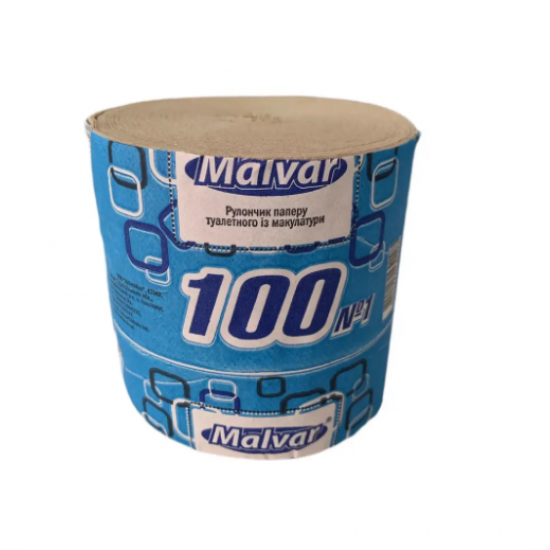 Туалетний папір макулатурний 100 (8/48) (Malvar)