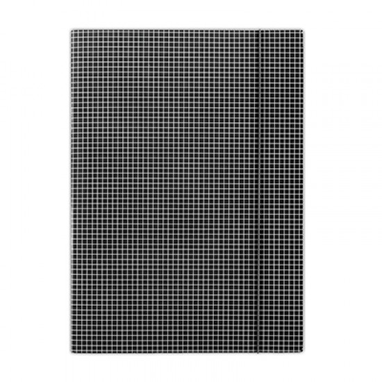 Папка картонна на гумках А4 чорна FEP01 (25) (DONAU)