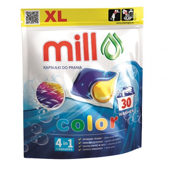 Капсули для прання Color 30шт (6/384) (MILL PROFESSIONAL)