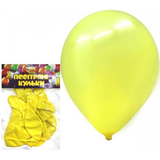 Повітряні кульки  TK-53432 12" 10шт.перламутр св.жовтий (500) (ТІКІ)