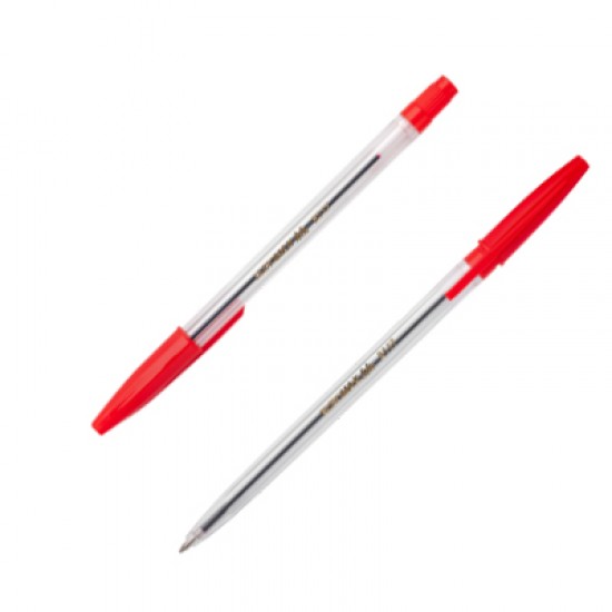 Ручка кулькова BM.8117-03 тип "Корвіна" червона 0,7мм (50) (BUROMAX)
