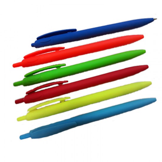 Ручка кулькова HA-170 "Soft-touch" масляна автом. синя (50) (Hiper)