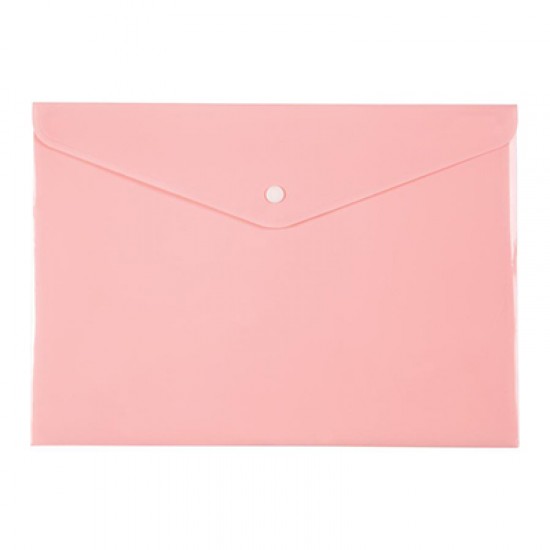 Папка-конверт А4 на кнопці 1412-10-A "Pastelini" рожева (12) (AXENT)