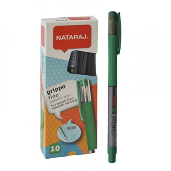 Ручка кулькова Grippo 206501006 зелена 0,7мм (10/1000) (NATARAJ)