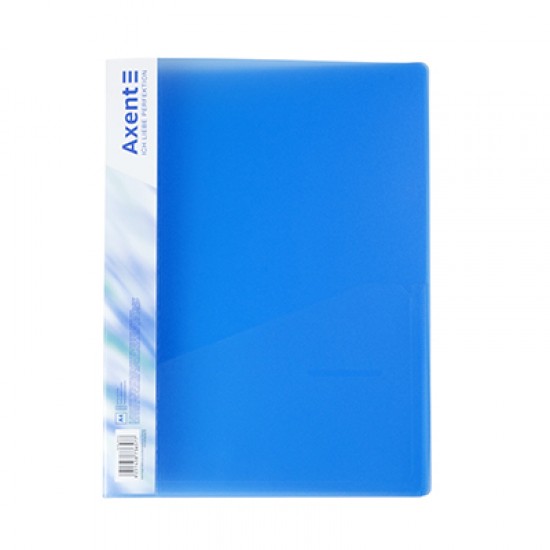 Папка пластикова швидкозшивач А4 1304-22 прозора синя (AXENT)