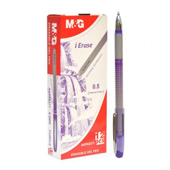 Ручка гелева "Пиши-стирай" 8371 синя 0,5мм (12) (M&G)